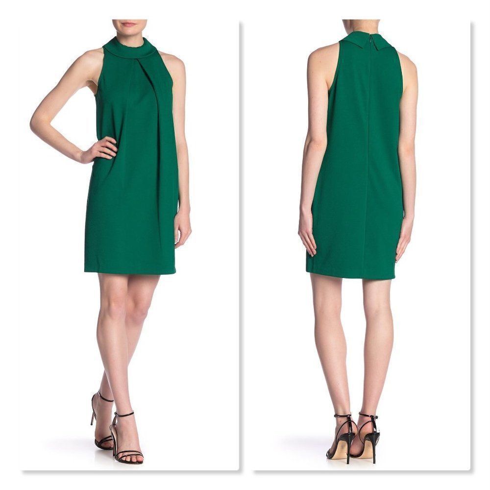 Trina Turk Straight Up Diamond Ponte Shift Dress size Small in Emerald - NEW
